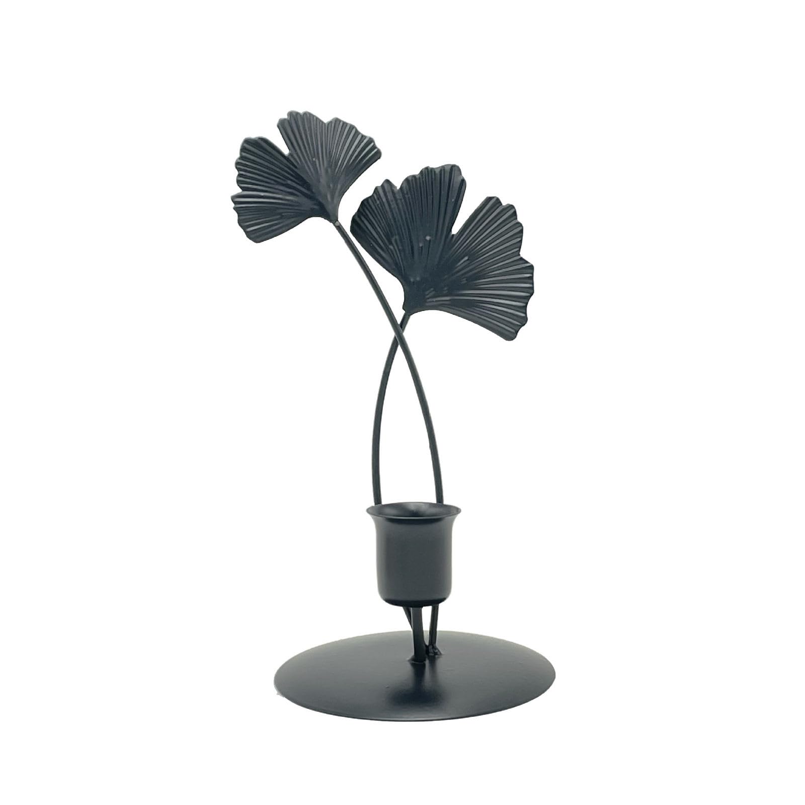 Ginkgos Wrought Iron Wedding Table Candlestick Decorations Home Candlelights Dinner Metal Holder Ginkgos Candlestick