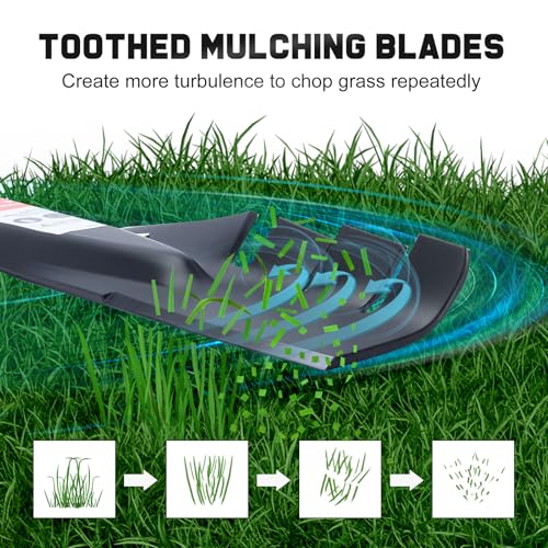 Image of Grasscool 21 inch Deck Troy Bilt Mower Mulching Blade Replacement 942-0741A | Fits OEM 742p0741-x 742-0741 942-0741-X,Cub Cadet SC500E SC500Z SC700E CC989 Walk-Behind Push Self-Propelled,Gator Bagger Cut