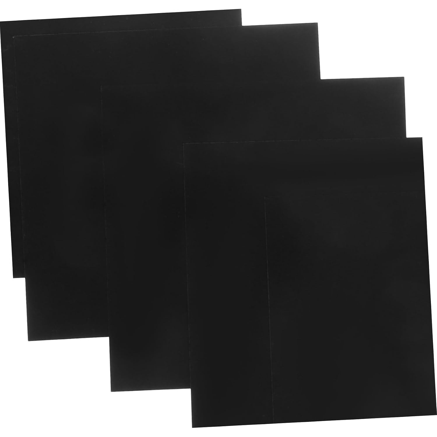 Garneck 5 pcs Black Anodized Aluminum Sheet Alloy Thickness DIY Crafting Industry Metal Plate with Smooth Surface and Rust Resistant Material