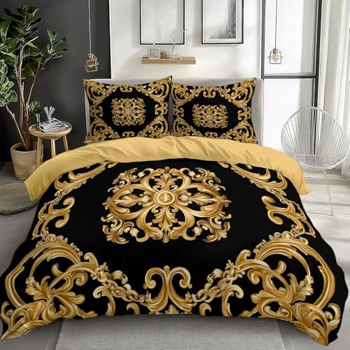 Quixora 3-teiliges Bettwäsche-Set 135 x 200 cm mit 2 Kissenbezügen 80x80...