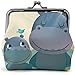 Produktbild Kiss-Lock-Beutel Hippopotamus Familie Münzgeldbörse Kuss Schloss Wechselbeutel Vintage Verschluss Verschluss Schnalle Brieftasche Frauen Geschenk