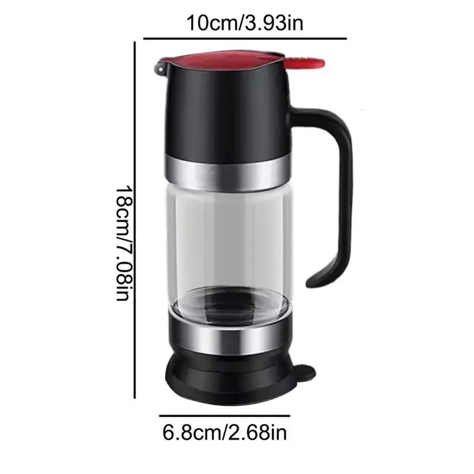 Distributeur De Miel Distributeur de miel en verre anti-goutte, pot Type poussoir, récipient transparent, sirop d'érable avec poignée for le café