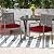 HOMELYSIAN Waterproof Outdoor Chair Cushions Set of 2, Square Outdoor Seat Cushions with Ties and Removable Covers, 19 x 19 Outdoor Cushions for Patio Furniture with Portable Handle(Burgundy)