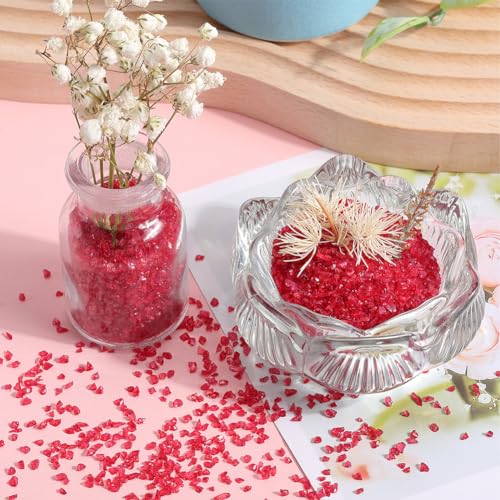 SUNNYCLUE 1 Box 200g Crushed Glass Bulk Broken Glass Chips Small Chunky Flakes Sequins Red Irregular Crystal Mirror Pieces for Nail Arts Resin Craft DIY Vase Filler jewellery Making Decor Supplies - Image 4