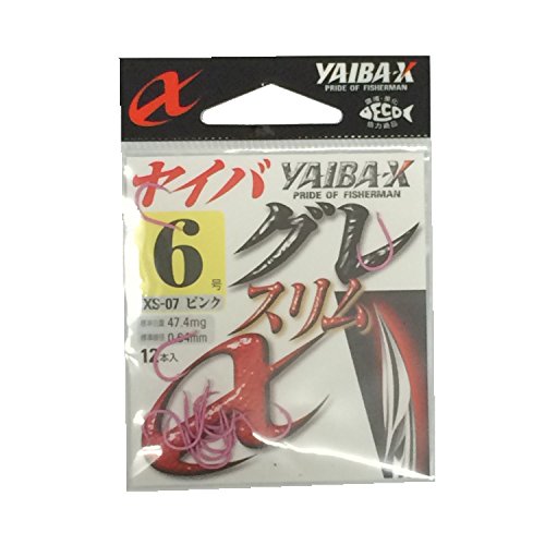 ささめ針 ヤイバ グレ スリム XS-07 ピンク 3号