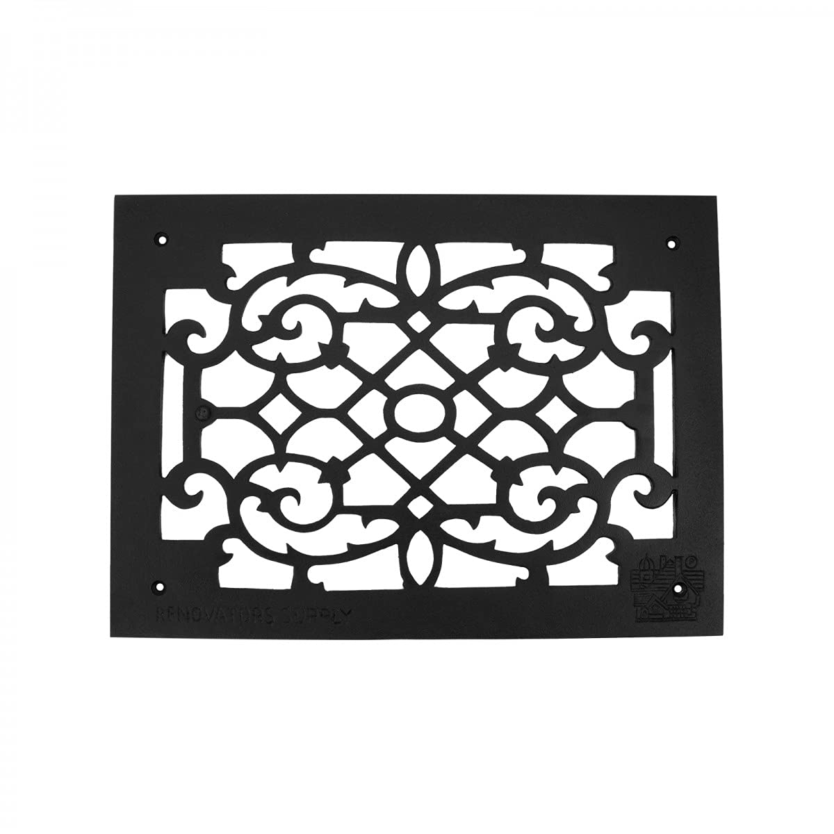 Amazon.com: Renovators Supply Manufacturing Black Air Vent Registers,  Grilles u0026 Vents 14 in. X 10 in. Cast Aluminum Wall/Ceiling/Floor Vent  Register : Tools u0026 Home Improvement