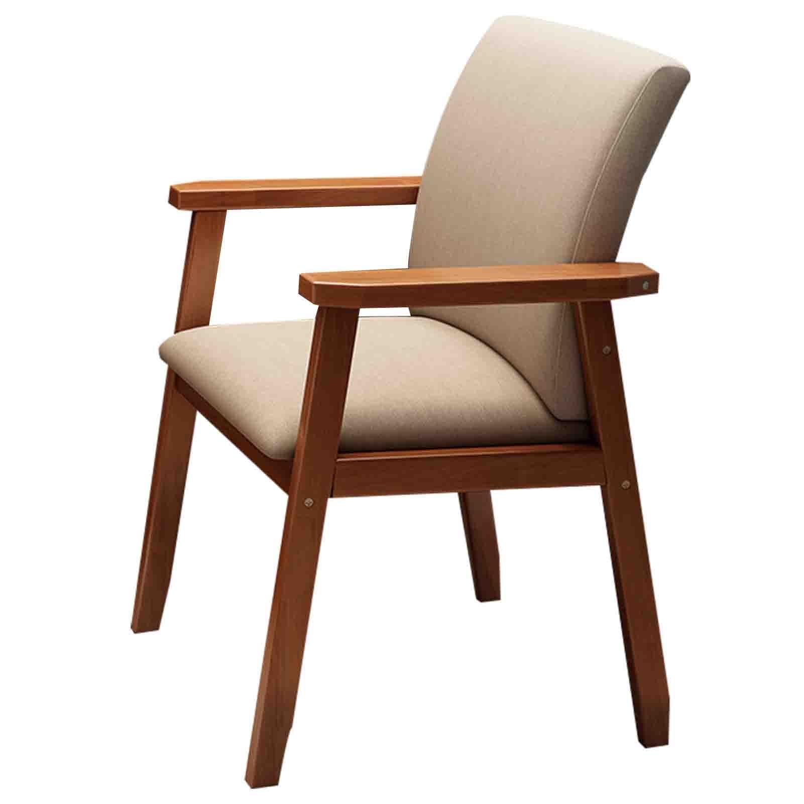 인체공학적 단단한 나무 안락의자 홈 오피스 어린이 작업용 의자 컴퓨터 의자 간단한 식당 의자 샌딩 처리된 부드러운 좌석 편안한 냄새  없음 (색상 : 호두색 S : 46 * 54 * 87CM)-Freehip.co.kr