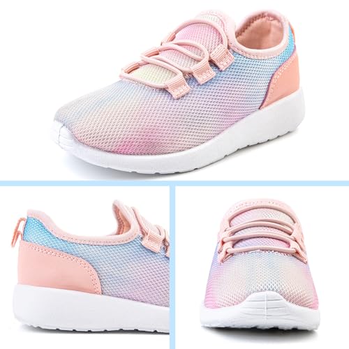 Hiitave Girls Slip On Tennis Shoes Kids Gym Running Sneakers For Youth Machin Washable Tie Dye Pink Size 13 M Us Little Kid thumb #6