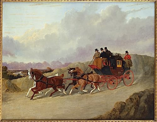 Tableau l'Édimbourg à Londres de Frederick Herring Senior pour grand salon élégant