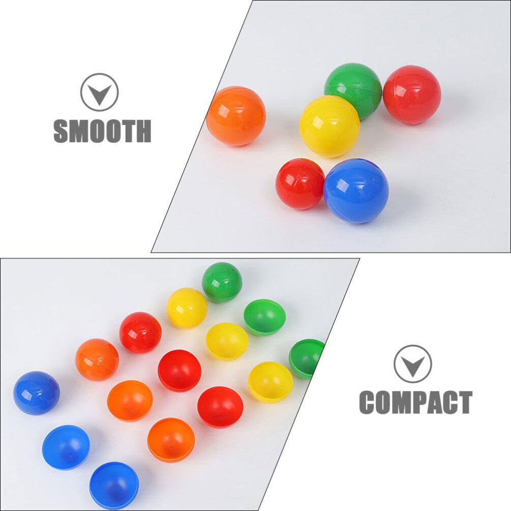Cabilock Raffle Openable 50pcs Raffle Balls, 3cm Hollow Balls Plastic Bingo Balls Pong Balls Table Tennis Balls Round Capsules Game Balls Props for Games Red
