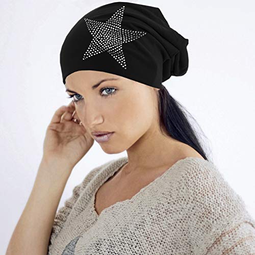 Hatstar Cuffia da donna con strass a forma di