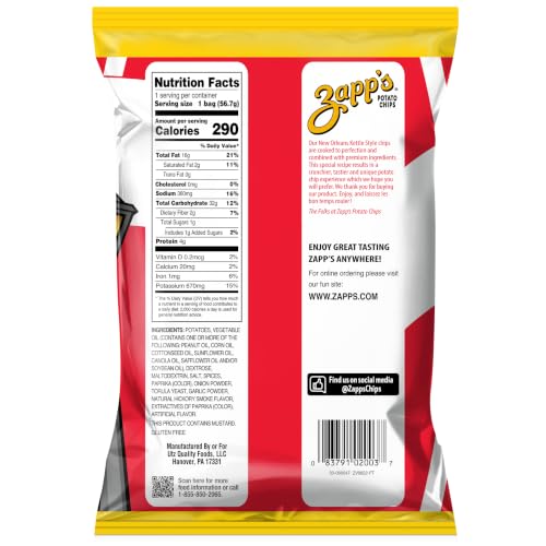 Zapp's New Orleans Kettle-Style Cajun Crawtator Chips, 2 oz Bags (25 Count) - image 2