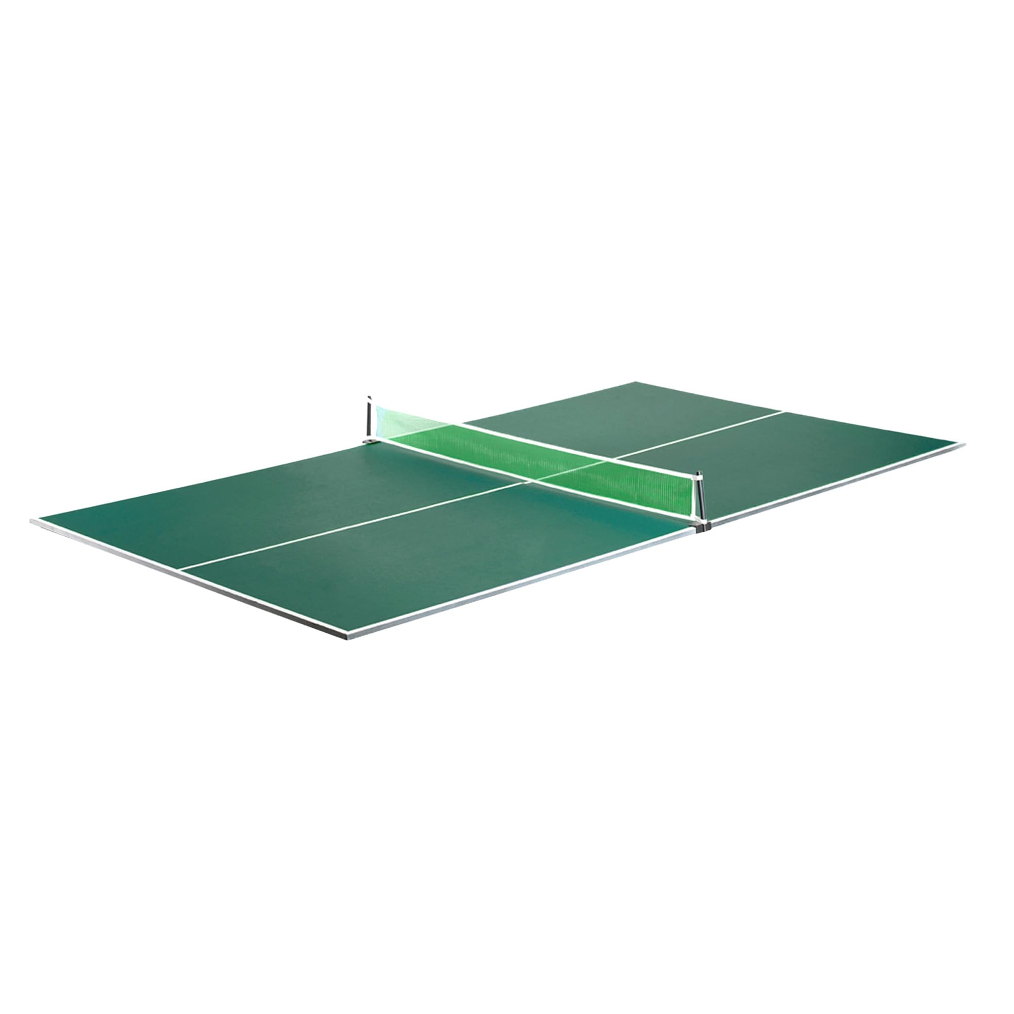 Hathaway 9 ft Quick Set Table Tennis Conversion Top – Regulation Sized, Foldable, Durable Engineered Surface, Protection Pads – Indoor Ping Pong Table Topper for Pool Table w/Net & Posts – Green