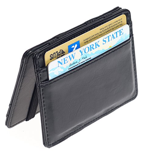 Men's Fashion Magic Money Clip Leather Minimalistic Slim Wallet2