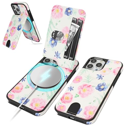 Coque portefeuille iPhone 13 Pro Max anti-piratage RFID avec Magsafe