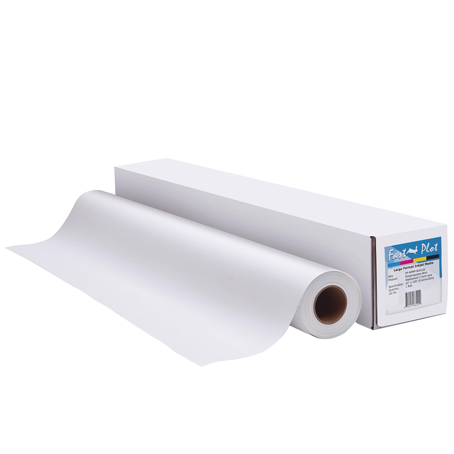 FastPlot Polypropylene Banner 8 mil Waterproof - 24inch x 100ft Roll - 2inch core product thumbnail 5