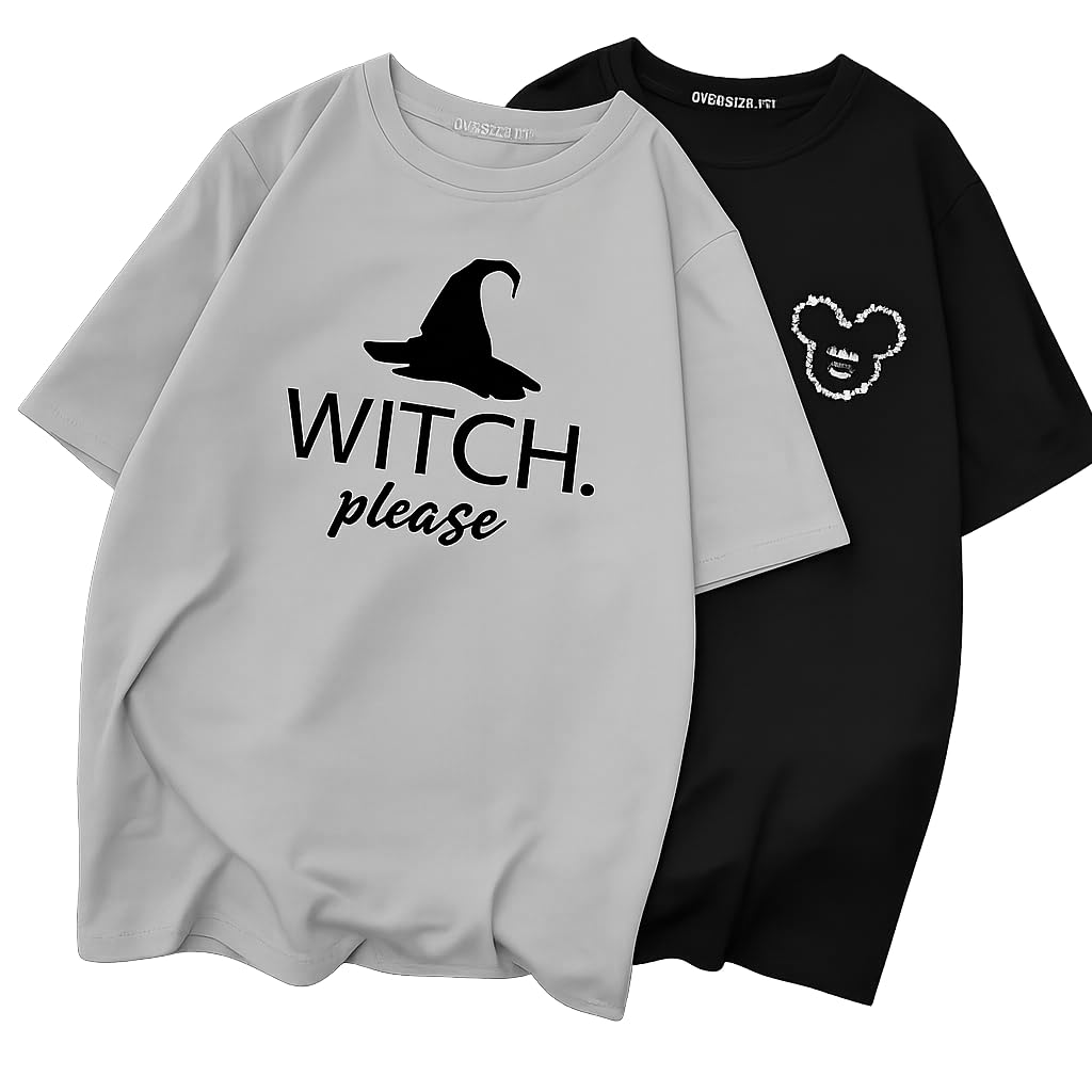 Cotton Blend Drop Shoulder Oversized Baggy Fit Half Sleeve Plain Solid Round Neck Multicolor T-Shirt for Women & Girls | Casual Streetwear Graphic Tee | Loose Fit Cotton Top-picture-34