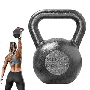 Kettlebell Professional Kugelhantel aus Gusseisen, 4kg 8kg 12kg 16kg 20kg 24kg Gewichten Guss Schwunghantel Kugelgewicht Krafttraining – Schwarz Kettlebells