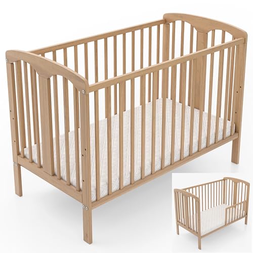 Generisch Lit bébé Sofia 60×120 avec kit de Transformation sans Matelas – Naturel et particulièrement Pratique