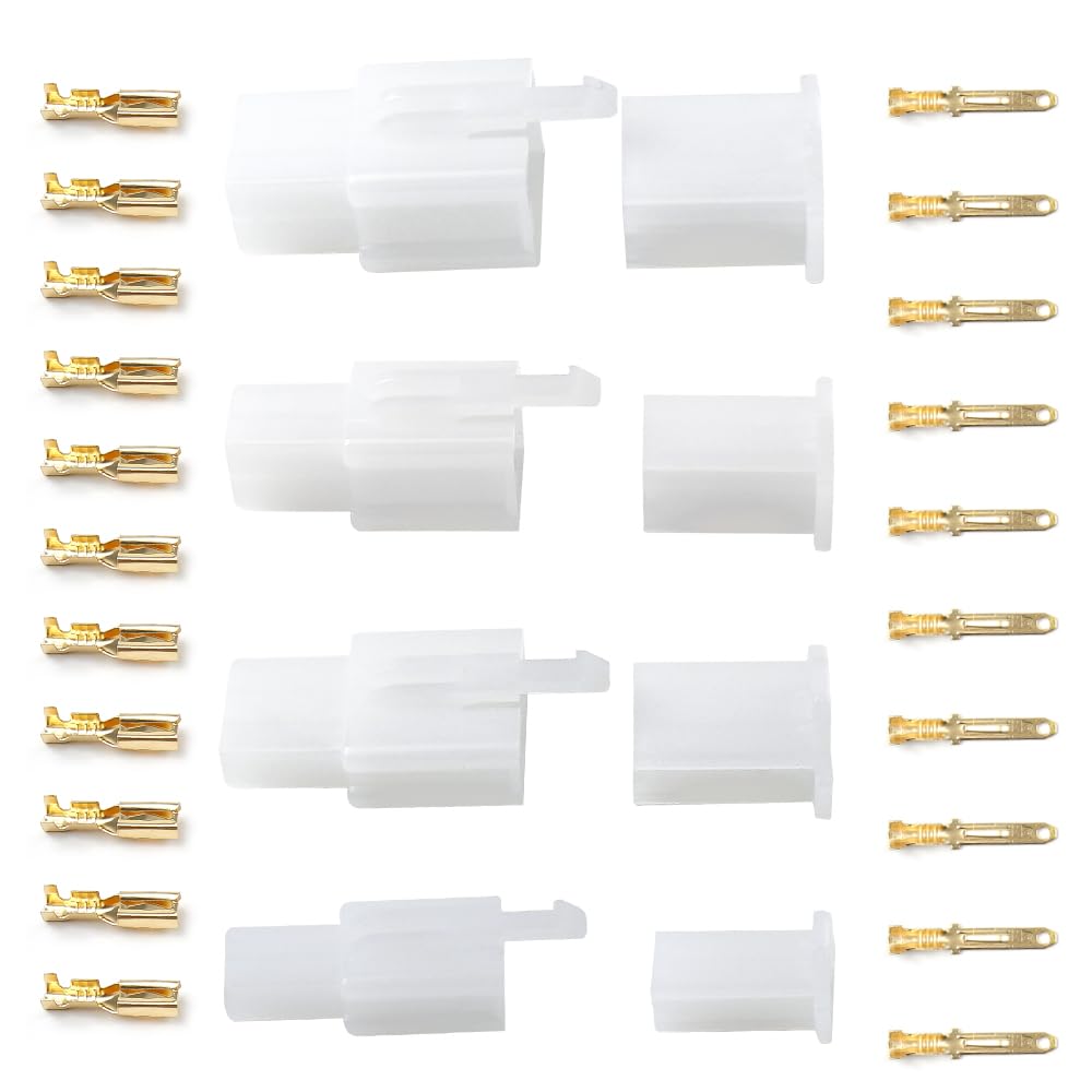 380 Stk Kabel Steckverbinder 2 3 4 6 Polig Flachsteckhülsen Set | 2.8mm Pitch Männlich Weiblich Stecker Gehäuse Pin Header Crimp Kfz Auto Motorrad Kabelbaum Reparatur Sortiment