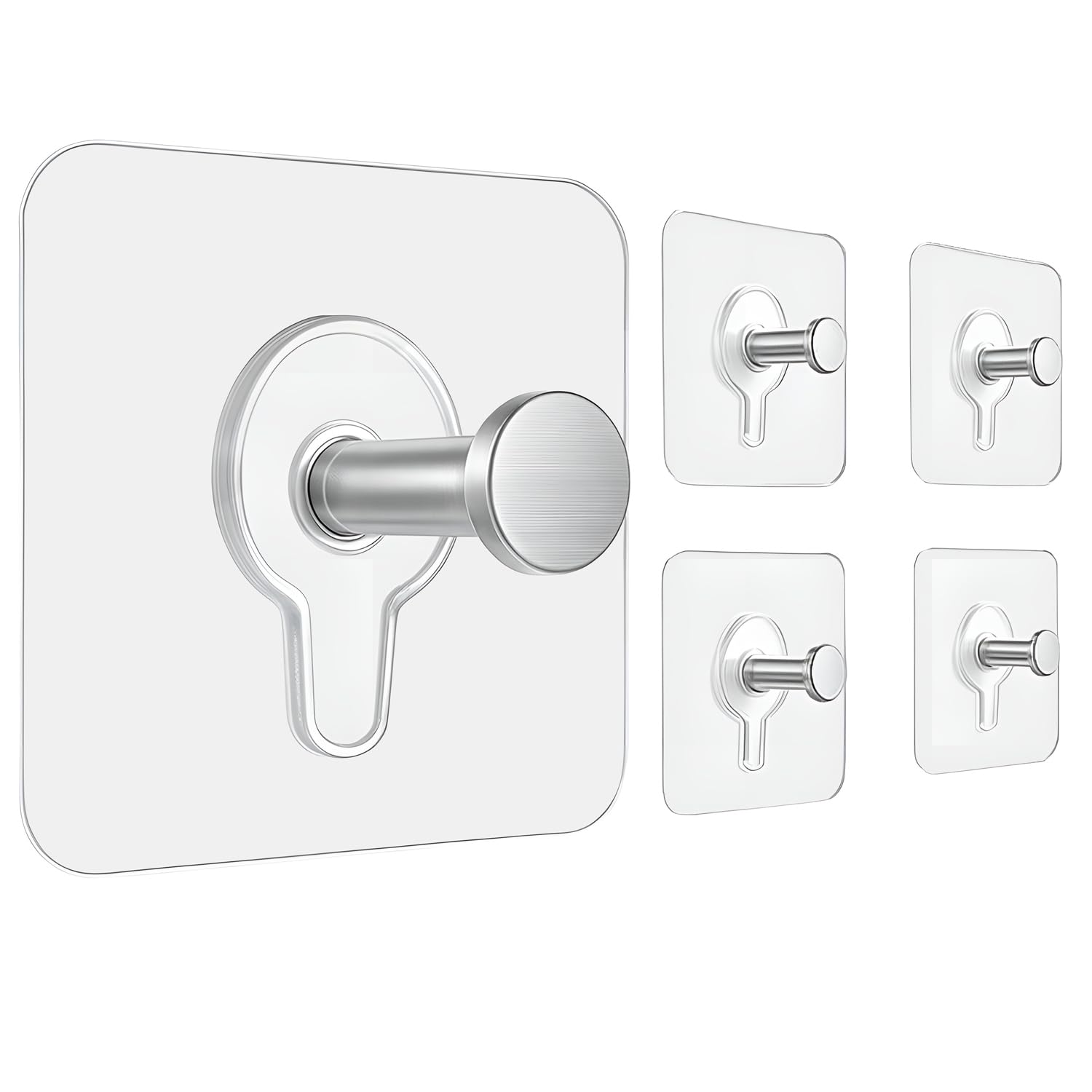 DALUCI Photo Frame Hooks for Wall Without Drilling (Pack of 5) – Self Adhesive Wall Hanger Nail Free Hooks for Hanging Frames, Clocks, Keys – Strong Stainless Steel Wall Hooks (Photo Frame Hook, 5)