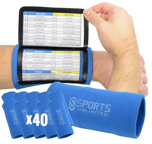 Image of Sports Unlimited Adult Triple Wrist Coach, Football Wristbands for Plays, Baseball Wristbands, QB Arm Bands