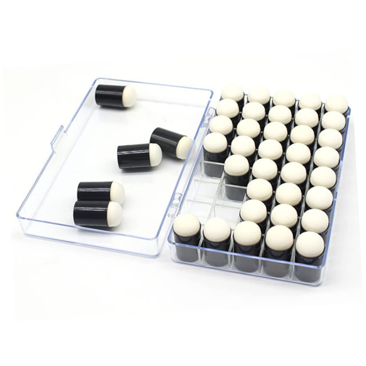 Uonlytech Tampons Encreurs DIY 40 Pièces pour Garçon et Filles, Éponge Doigts Couleur, Matériel Sécurisé, Léger et Portable, Loisirs Créatifs Peinture, Activités Manuelles et Artistiques,
