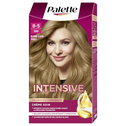 Coloration permanente Palette 8.5 blond sable : creme soin couleur longue duree