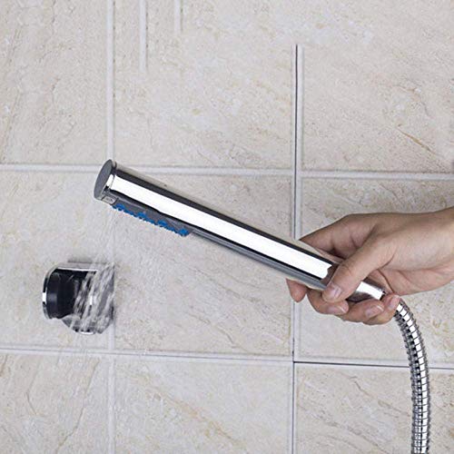 Mitigeur de baignoire cascade mural chromé avec douchette