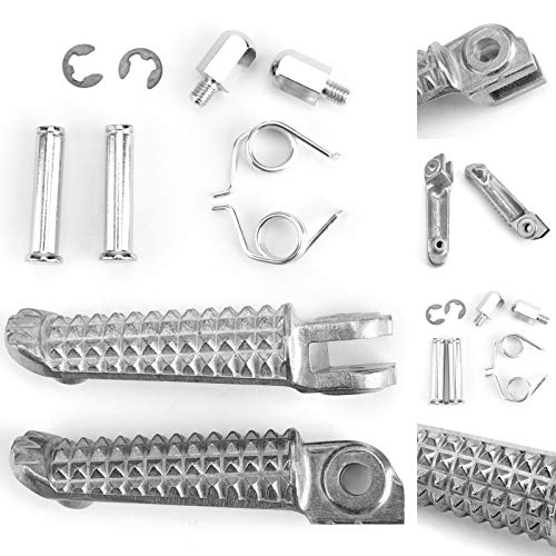 Repose-Pieds Avant Moto R6 Grip Optimal Argent Pilote