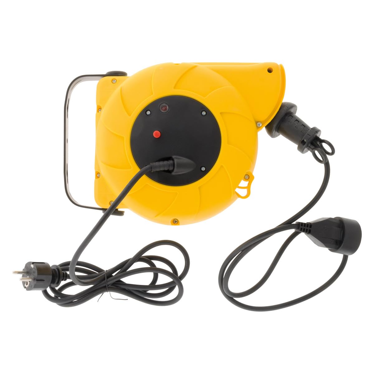 Zenitech, Schuko - Bobina elettrica da parete, cavo HO5VV-F 3G1,5 mm², girevole a 180°, montaggio a parete incluso, potenza massima 2300 W, prolunga automatica