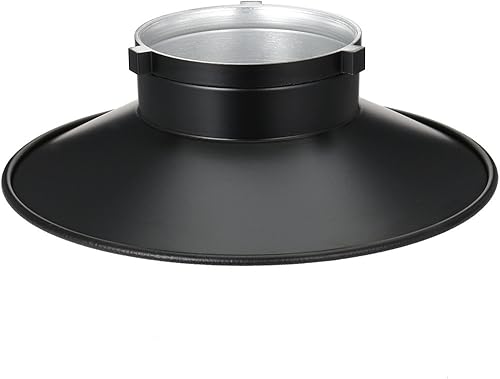 Miniatura 4 de IIVVERR 120 grados gran angular reflector difusor plato lámpara sombra para estudio luz estroboscópica (Sombra de lámpara de plato difusor de