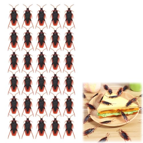 Insectes en Plastique pour Halloween,Farce et Insectes en Plastique,Halloween Insectes Blague Jouets,Faux Cafards en Plastique,Faux Insectes Truc Blague Jouets,Faux Cafards en Plastique Réalistes