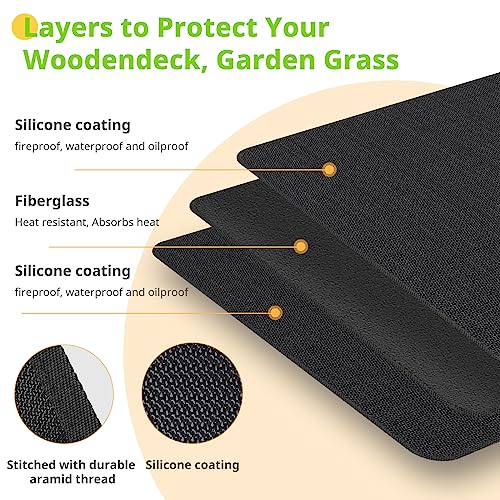 Mckuk MK 70 X 48 Inches Under Grill Mats For Outdoor Grill, Easy To Clean Reusable Grill Mat For Deck thumb #1