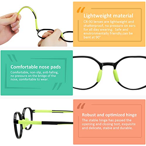 Image of VisionGlobal Blue Light Blocking Glasses for kids, Anti Eyestrain and Blurry, Computer Glasses, Anti Glare