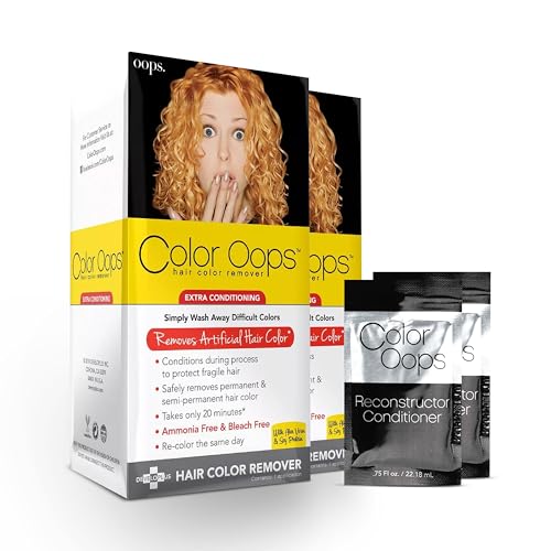 Color Oops Extra Conditioning Hair Color Remover and Reconstructor Conditioner Bundle, 2 Pack, Hair...