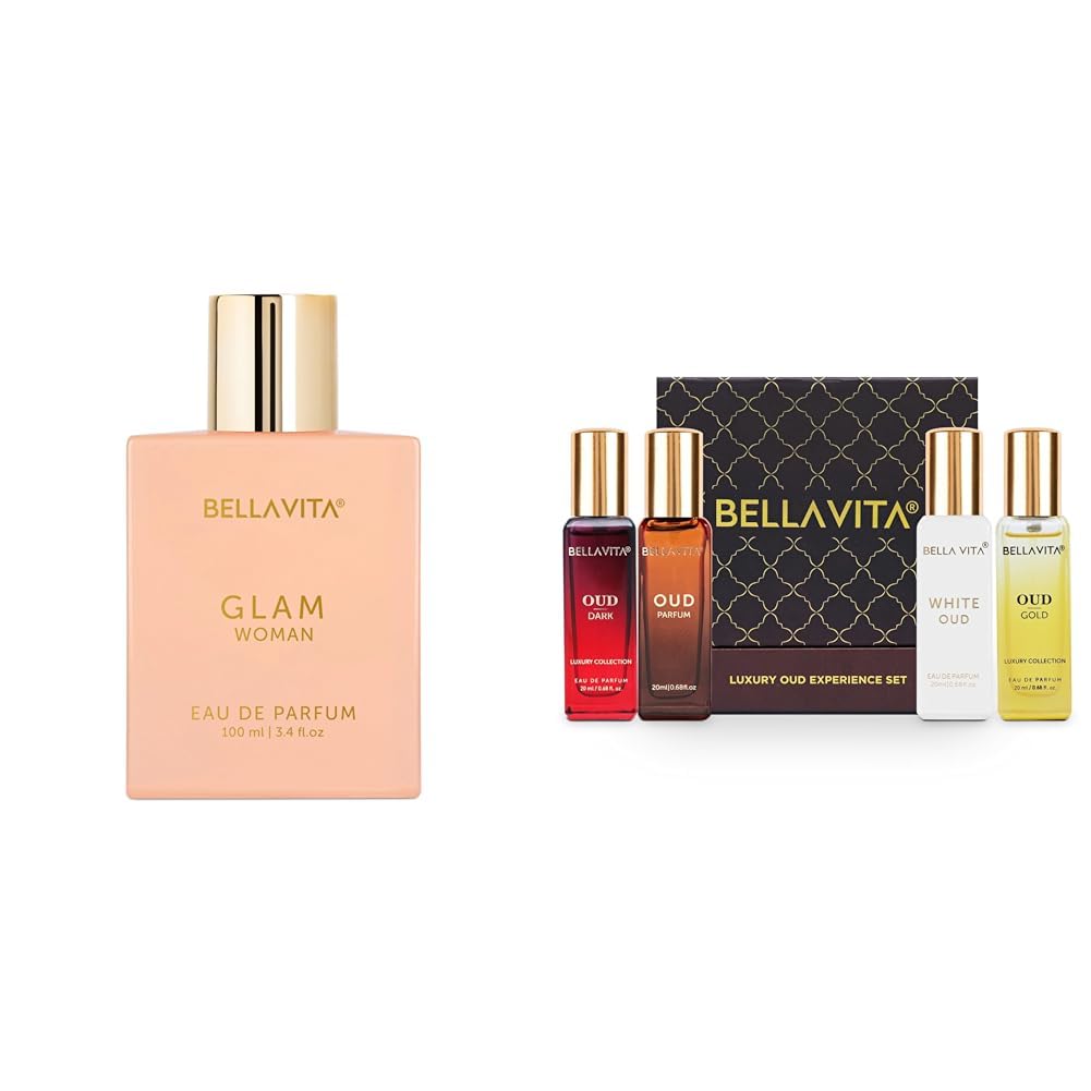 Bella Vita Luxury GLAM Woman Eau De Parfum OUD Experience Eau De Parfum 4 x 20ml for Unisex Premium Long Lasting EDP Perfume Oudh Fragrance Scent