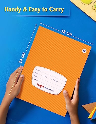 Image of TARGET PUBLICATIONS Small One Side Ruled & One Side Blank /Unruled Notebooks | 172 Pages | 18 cm x 24 cm Approx | Soft Brown Cover | GSM 57 | Pack of 4
