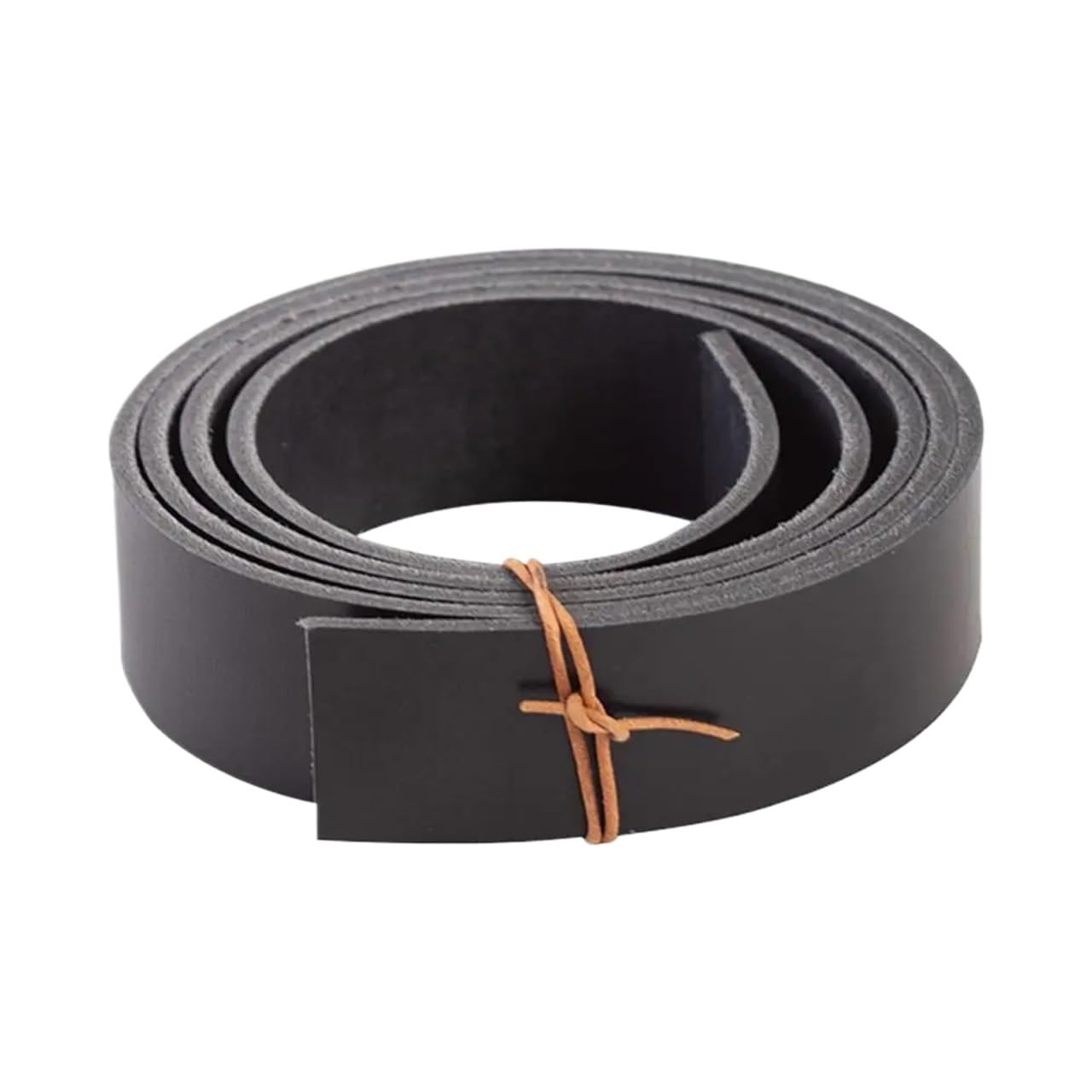 Leather Strap Belt Blank Strip Genuine Cowhide Tooling Veg Tanned Shoulder & Butt Craft Hand Making Tag(Black)