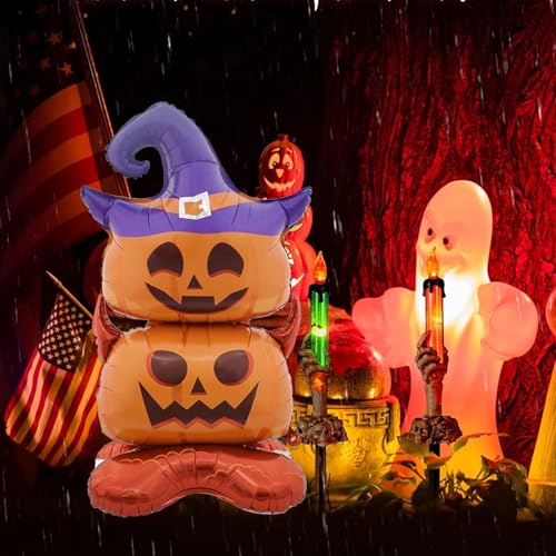 Image of Rozi Decoration Halloween Foil Balloon Set - 1 Pc Self Standing Pumpkin Balloon for Party and Birthday Decorations