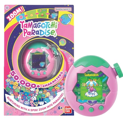 Bandai Tamagotchi Paradise Digital Pet Pink Land Shell | Evolved Electronic Pet Toy With Zooming Worlds | Tamagotchi Paradise Virtual Pets For Kids And Adults Make Fun Gifts For Girls And Boys
