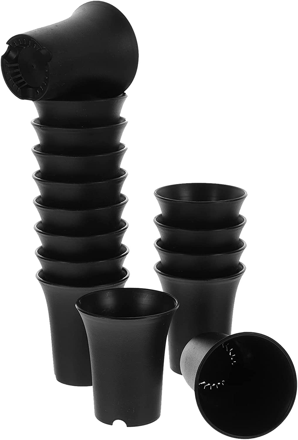 MOBEBI Flower pots,Plant pot,30 Pcs Plastic Plant Nursery Seed Starting Pots Thickened Soft Plastic Seedling Pots for Flower Seedling Starting Pot 7.8x9cm Seed Pots