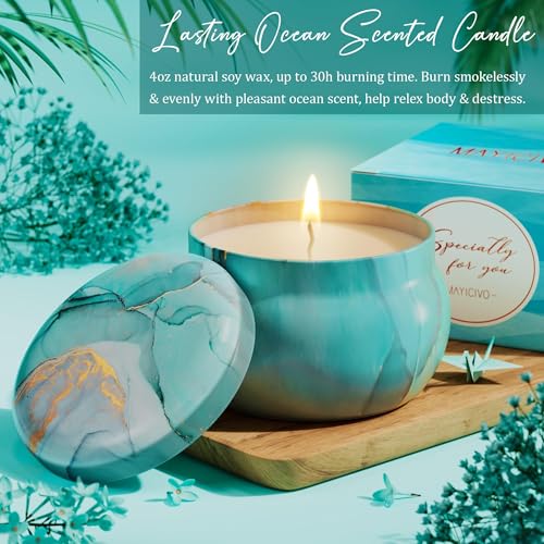 Image of Birthday Gifts for Women Friendship, Ocean Relaxing Spa Gifts Basket for Women Self Care Gifts Set, Thank You Gifts Idea Mothers Day Gifts for Mom Her Best Friend Sister Wife Girlfriend Coworker Nurse