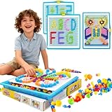 ITODA Jeu d'emboîtement Mosaïque Jouets Educatifs pour Enfants DIY Jouets Créatifs Puzz...