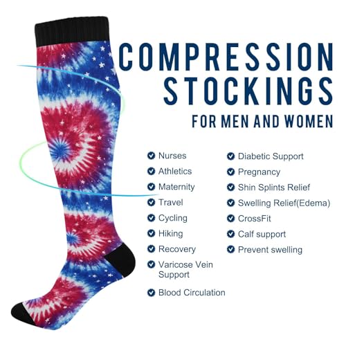 Image of Wusikd Blue Yellow Monster Trucks Compression Socks for Women and Men Circulation Long Socks for Athletic Running 1