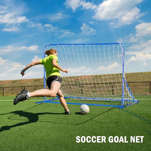 Image of Soccer Baseball Rebounder Soccer Goal Net, Volleyball Rebound Pitchback Net | Quick Switch Angle Soccer Softball Training for Ball Control, Passing, Bounce Back Practice, Easy Setup Lacrosse Soccer Gifts