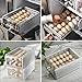 Egg Holder Tray Containers Drawer for Refrigerator-with-lid - SUJUDE Stackable Clear Auto Scrolling Plastic Eggs Storage Organizer for Camping Fridge Countertop with 2-in-1 Whisk (Pack of 2, Grey)
