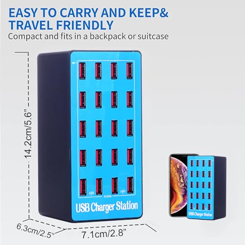 USB Charger Station, 100W/20A Desktop Charging Station, 20 Ports Multi-Function Charger, USB Charging Hub, Suitable for Samsung/iPhone/iPad/Google Pixel/Tables and Other Electronics USB Charger Station, 100W/20A Desktop Charging Station, 20 Ports Multi-Function Charger, USB Charging Hub, Suitable for Samsung/iPhone/iPad/Google Pixel/Tables and Other Electronics