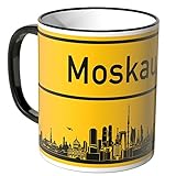 Exklusive Wandkings Keramiktasse mit der Skyline Moskau. Made in Germany!