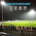Olafus 2 Pack 130W LED Flood Light Outdoor, 13000lm LED Work Light with Plug, IP66 Waterproof Exterior Security Lights, 6500K Daylight White Outside Floodlights for Playground Yard Stadium Lawn